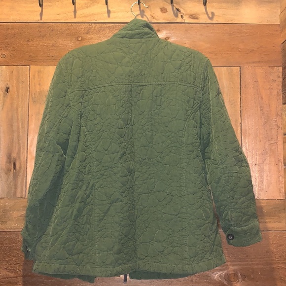 Like New Woolrich moss green courderoy zip jacket - Picture 4 of 4